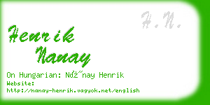 henrik nanay business card